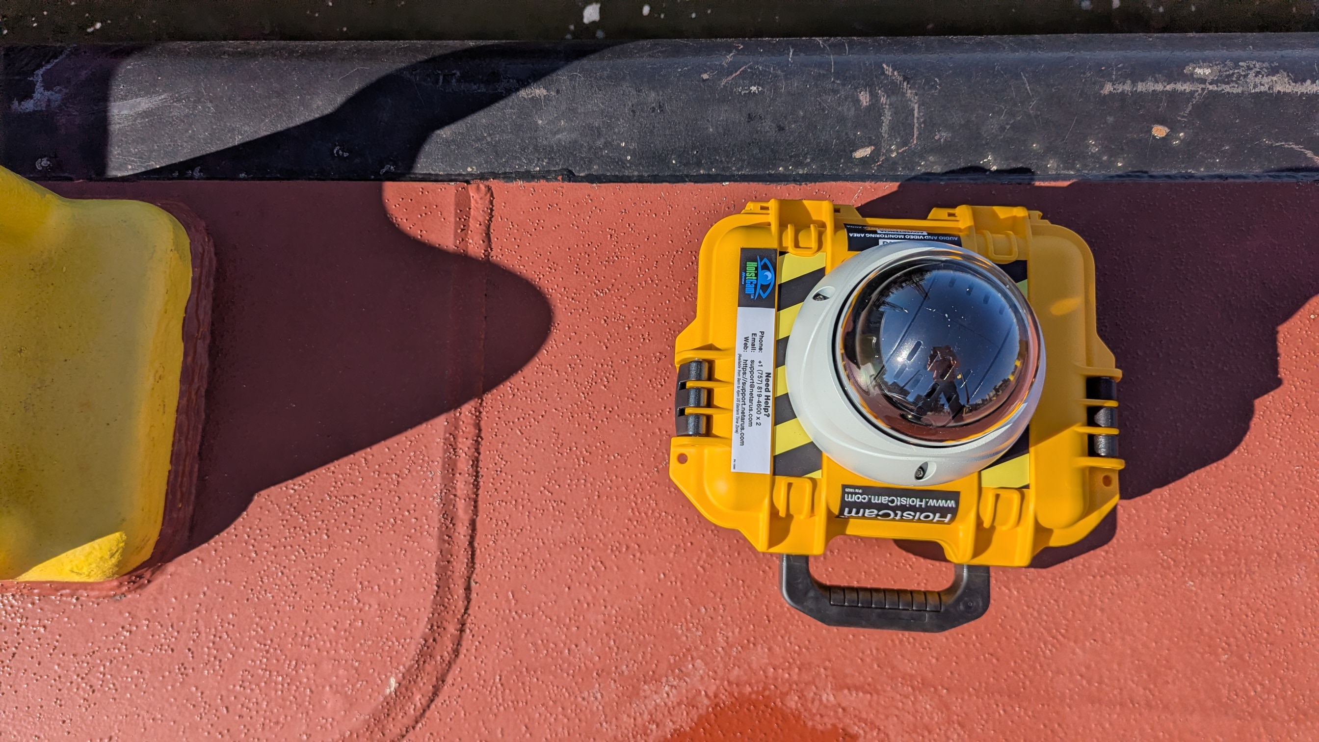 HoistCam rugged wireless camera mount system engineered for cranes and heavy equipment